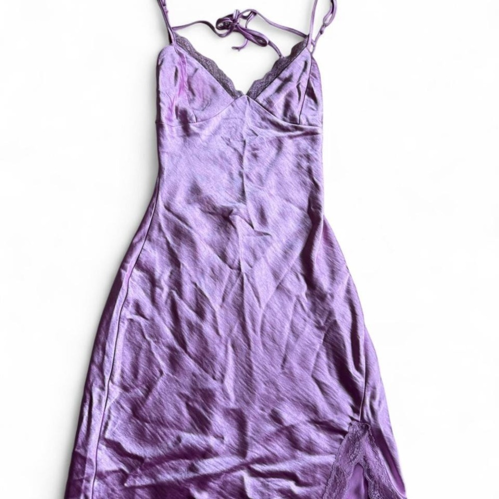 Forever 21 Pink/Lilac Satin Slip Dress